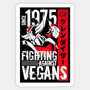 046 Grendizer Vegan Neg Sticker